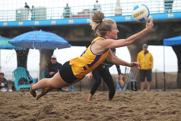 Playing Volleyball at the beach