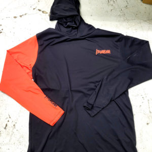 Eles Long Sleeve Hooded Jersey- BLACK/Watermelon