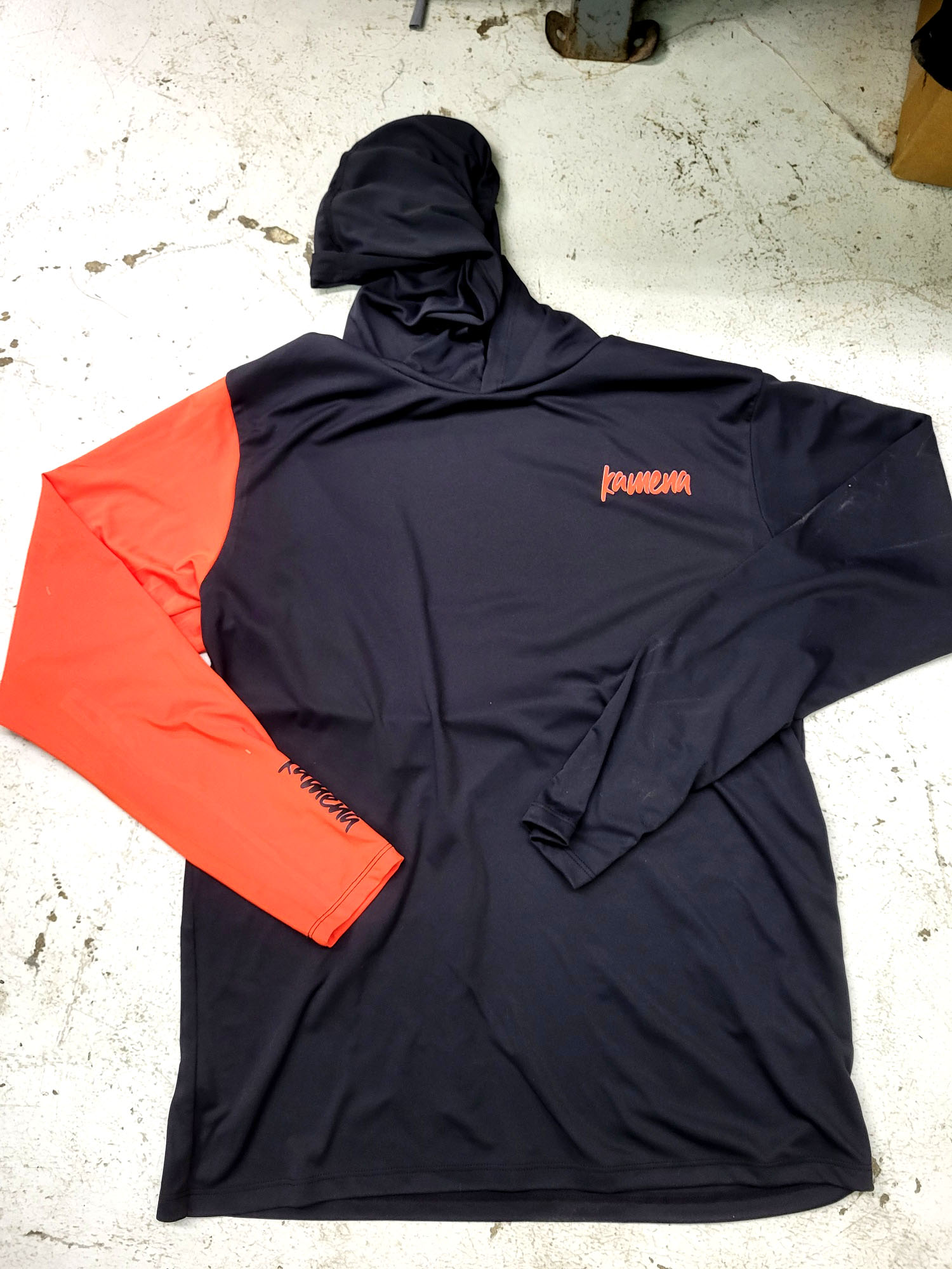 Eles Long Sleeve Hooded Jersey- BLACK/Watermelon