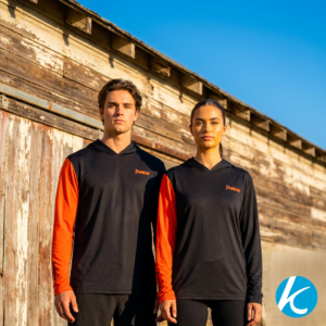 Eles Long Sleeve Hooded Jersey- BLACK/Watermelon