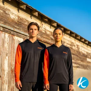 Eles Long Sleeve Hooded Jersey- BLACK/Watermelon